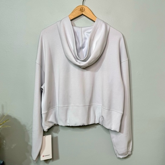 Lululemon Softstreme Full Zip Hoodie Jacket Light Vapor Size 10 NWT - Picture 5 of 10